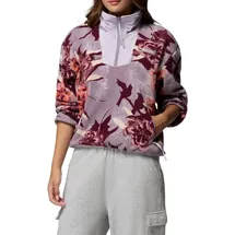 Columbia Sequoia Grove Printed Half Zip Fleece Pullover Lila Hoodie L