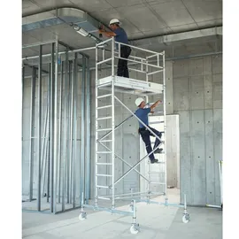 Günzburger Aluminium-Rollgerüst mit Fahrbalken Arbeitshöhe bis 4,50 m (171235)