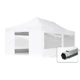 TOOLPORT Faltpavillon 4 x 8 m inkl. 4 Seitenteile Weiß