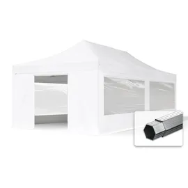 TOOLPORT Faltpavillon 4 x 8 m inkl. 4 Seitenteile Weiß