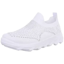 Ital-Design Damen Slipper Weiß 37