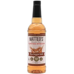 Matteo’s - Zimt-Vanille - Kaffeesirup (zuckerfrei) 0,75 l