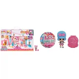 LOL Surprise Squish Sand Magic House mit Sammelpuppe Diva & Quish Sand Magic Hair Tots - Sammlerpuppe mit Formbarem Spielsand und Überraschungen - Ideal für Mädchen ab 3 Jahren