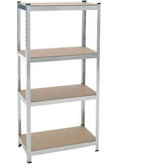 ESTEXO Steckregal Lagerregal 21 Modelle wählbar Schwerlastregal Regal Kellerregal Werkstattregal Werkbank Garagenregal (Verzinkt / 160x80x40cm / 320kg)