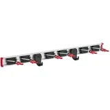 Bruns Gerätehalter Alu-Set, 6 Halter, 2 Haken, 75cm Wandleiste für Gartengeräte