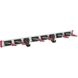 Bruns Gerätehalter Alu-Set, 6 Halter, 2 Haken, 75cm Wandleiste für Gartengeräte