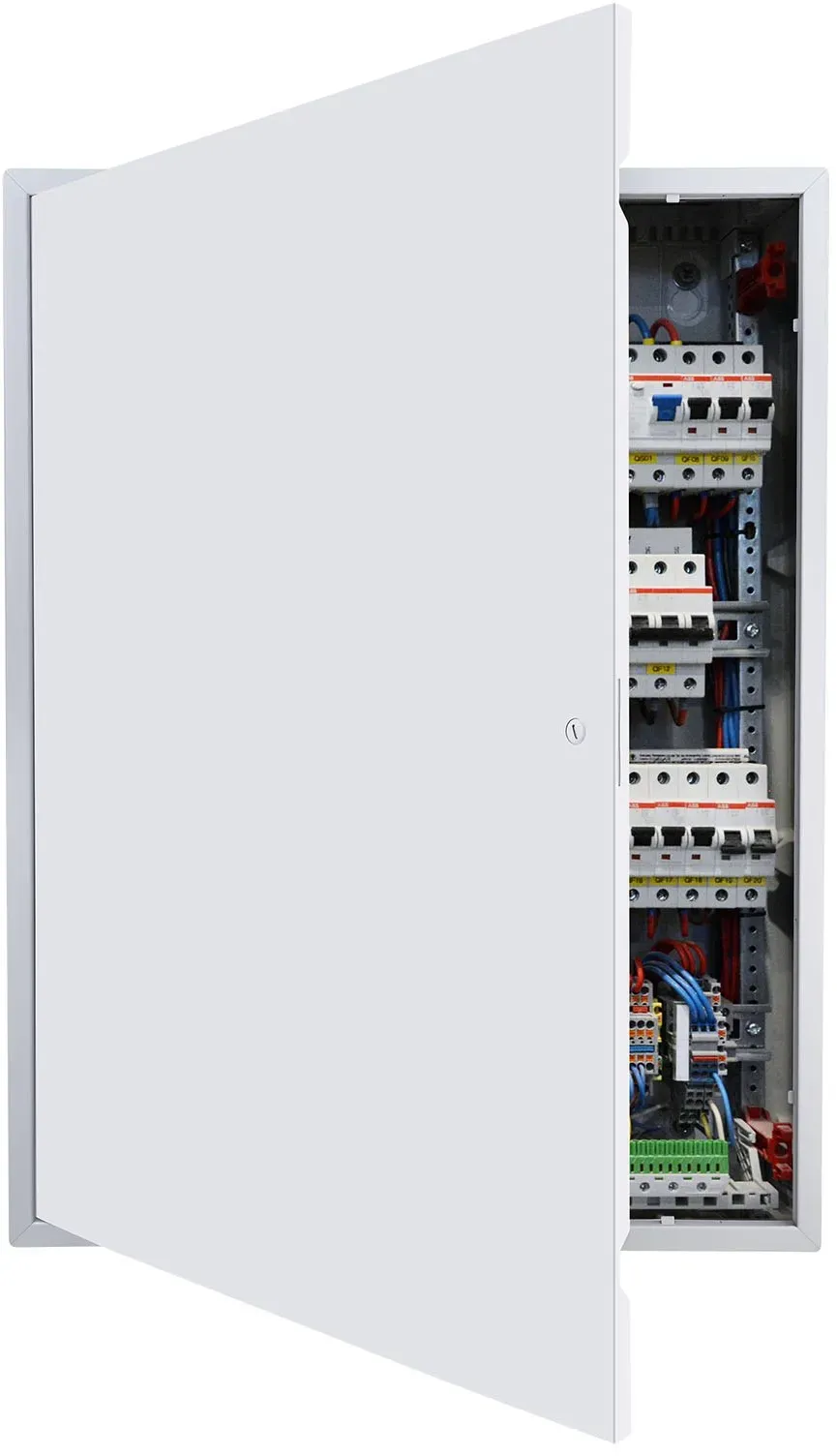 VEVOR Revisionsklappe Trockenbau 844 x 641 mm, Revisionstür aus Verzinktem Stahl mit Schlitzverschluss, Wartungsklappe für Deckenmontage (Sanitär & Elektro), Einbaumaß 620 x 823 mm Inspektionsklappe