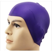 HLSilikon-Schwimmkappe Wasserdichtes Granulat Bunte Schwimmkappe Hochelastische Kappe, Purple,Purple