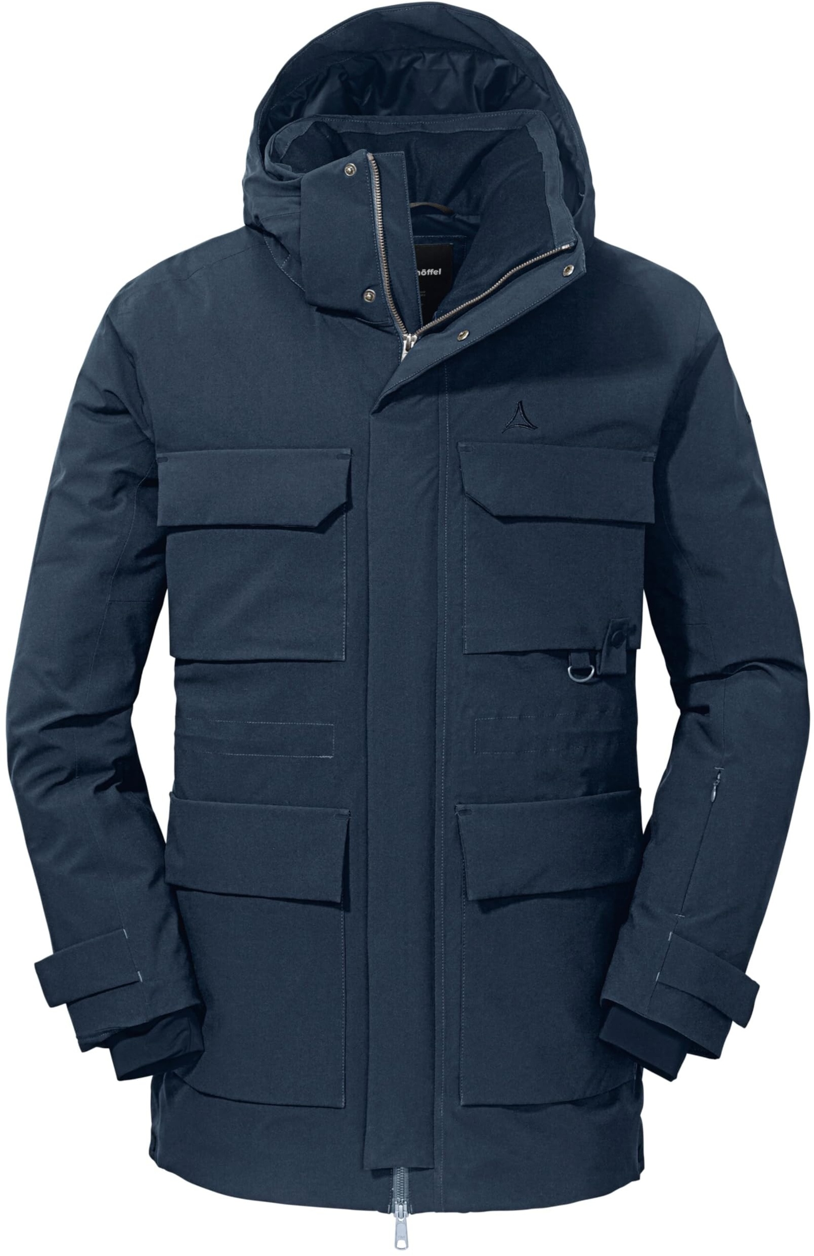 Schöffel Herren Down Parka Ridgeland M, wind- und wasserdichter Daunenparka mit RDS-zertifizierten Federn, leichte Outdoorjacke mit Wärmekragen und Kapuze, navy blazer, 52