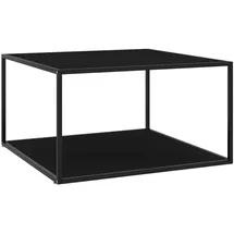 vidaXL Glastisch Marmor-Optik schwarz 90 x 50 x 90 cm