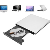Dpofirs Blu-Ray-Player für PC, USB3.0 Blu-Ray, Externes Optisches Laufwerk, Disc-Brenner, DVD, CD, BD-Brenner, Recorder