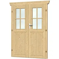 SKANHOLZ Doppeltür BxH 117,5 x 179,5 cm halbverglast für 28 mm Häuser