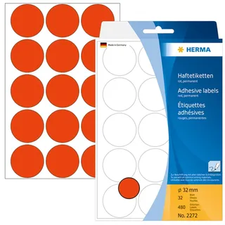 Herma 2272 rot Ø 32,0 mm, 480 St.