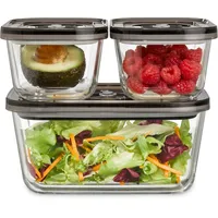 CASO Design Vakuum-Frischhaltedose weiß 10 x 7,5 x 14,5 cm 1,5 l 3-teiliges Set