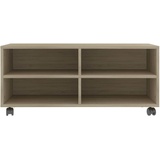 vidaXL TV-Schrank mit Rollen 90 cm sonoma-eiche