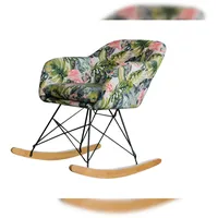 KAWOLA Schaukelsessel Stella Polyester 62 x 73 x 75 cm Mehrfarbig mit Rollen