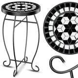 Kesser Mosaiktisch Blumenhocker Rund 60 x 34 cm Schwarz