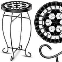 Kesser Mosaiktisch Blumenhocker Rund 60 x 34 cm Schwarz