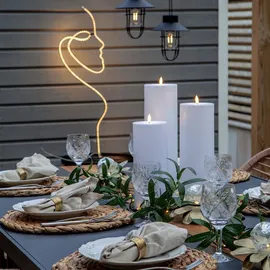 Star Trading Flamme Rak LED-Kerze 27,5 cm weiß