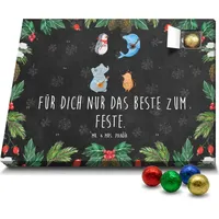 Mr. & Mrs. Panda Schoko Adventskalender Big Band - Schwarz - Geschenk, Gute Laune, Tiermotive, Musikanten, Tiere, Gitarre, Schokoladen Adventskalen... - Schwarz