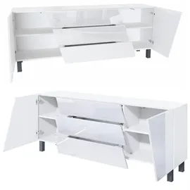 Vladon Houston Büroschrank 178 x 57,5 x 38,5 cm weiß
