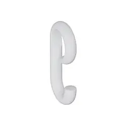 Hewi 477 Haken 477.30B02098 105x50mm, zum Aufschieben, matt, signalweiß