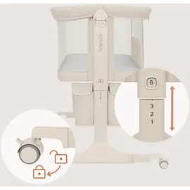 lionelo - Babybett 3in1 Jodie Beige - Beige