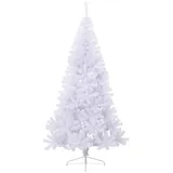 vidaXL Künstlicher Halber Weihnachtsbaum mit Ständer Weiß 180 cm PVC