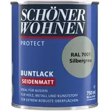 SCHÖNER WOHNEN FARBE Buntlack, silbergrau , seidenmatt