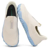 SAGUARO Barfuss Schuhe Damen Knit Barfußschuhe Herren Leicht Bequem Barefoot Shoes Minimalistische Zehenschuhe Slip On Fitnessschuhe für Training Walking Trail Joggen Beige,Gr.45 - 45 EU