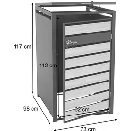 MCW Mülltonnenverkleidung J81 73 x 117 x 98 cm gold