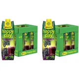 Rauch Happy Day Schwarze Johannisbeere | herb und aromtisch | mit viel Vitamin C und anderen wertvollen Nährstoffen | 6x 1l Tetra Prisma (Packung mit 2)