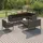 vidaXL 9-tlg. Garten-Lounge-Set mit Auflagen grau