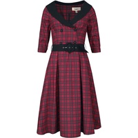 Timeless London - Rockabilly Kleid knielang - Raakel RC Dress - XS bis L - für Damen - Größe XS - schwarz/rot - XS