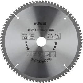 WOLFCRAFT Sägeblatt Kapp- und Gehrungssägeblatt Ø 254 mm