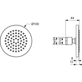 Ideal Standard Idealrain Ø 100 mm chrom (B9435AA)
