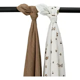Meyco Forest Animals Swaddle / 2 Stück - Toffee