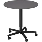 bümö Säulenhubtisch Ø 120 cm grau/schwarz