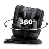 Kinderkraft XPEDITION 2 I-SIZE 40-150 cm, Kindersitz 0-36 kg, Reboarder 360 grad drehbar, Kinderautositz mit Isofix station, FWF und RWF, Verstellbare Kopfstütze/Rückenlehne mit Liegeposition, Schwarz