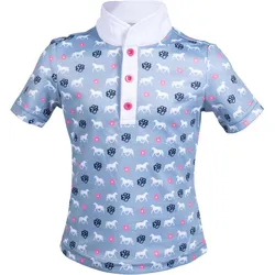 Kinder Poloshirt Bria in Rauchblau One Size