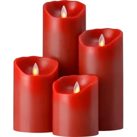 SOMPEX LED Echtwachskerze 23 cm rot