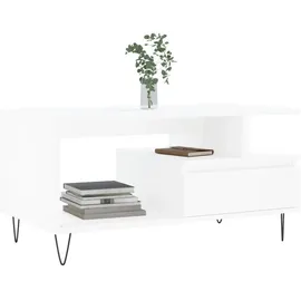 furnicato Weiß Holzwerkstoff 90 x 45 x 49 cm