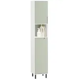 SoBuy Hochschrank mit Wäschesack Badezimmerschrank Wäscheschrank Bzr137-gr