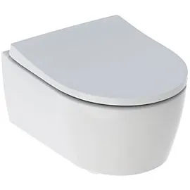 GEBERIT iCon Set Wand-Tiefspül-WC 500814001 36,6x49cm, geschlossene Form, rimfree, mit WC-Sitz, kurz, weiß