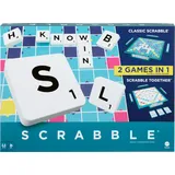 Mattel Games Scrabble Zwei in Eins, Version: Englisch, HWD43