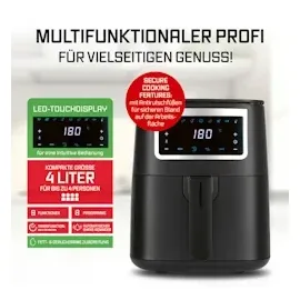 GOURMETmaxx Heißluftfritteuse 4 L schwarz