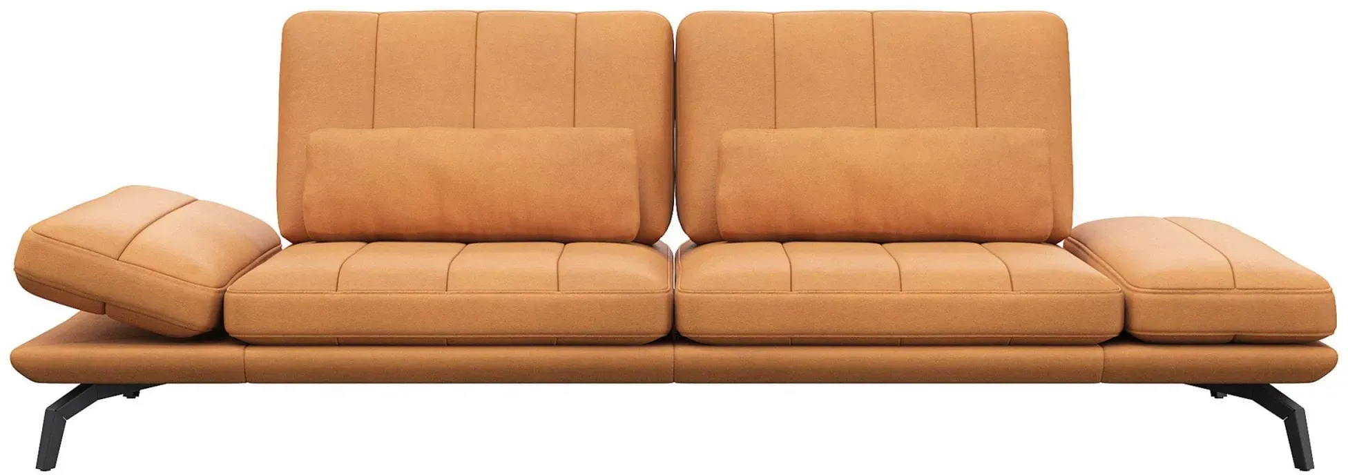 FLEXLUX 3-Sitzer »Tropea Funktionssofa, Designsofa, Relaxfunktion, TV-Couch, «, mit Armteilverstellung sowie Sitztiefenverstellung, Breite 252 cm FLEXLUX Cognac