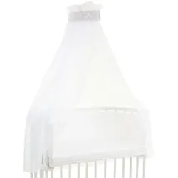babybay® Himmel Piqué mit Band passend für alle Modelle perlgrau Sterne weiß