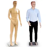 Schaufensterpuppe Männlich Schaufensterfigur Mannequin Schneiderpuppe 360° beweglich 187cm