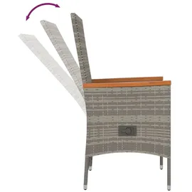 vidaXL Garten-Essgruppe 5-tlg. Grau